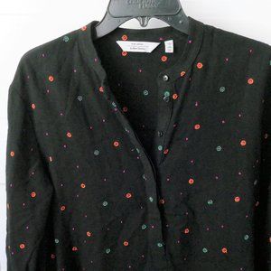 & Other Stories Linen Blend Long Sleeve Blouse M